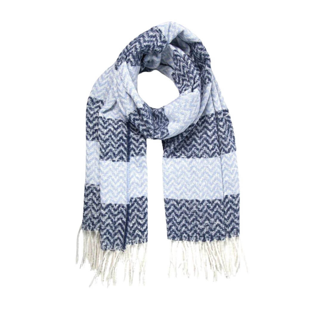 Navy and Denim Blue Blanket Scarf Blanket Scarves _RubyFriday