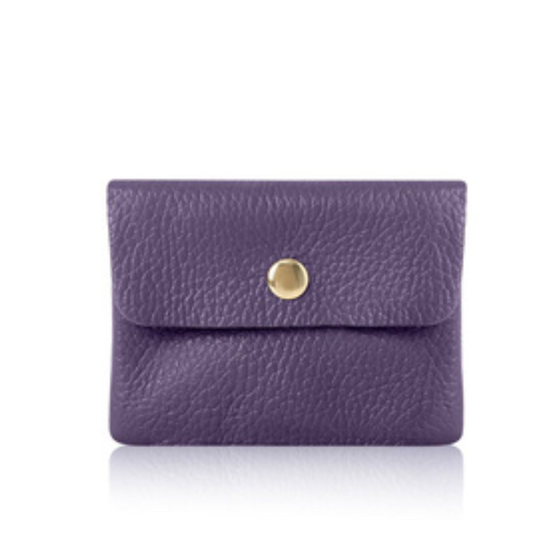 Purple leather coin purse new arrivals