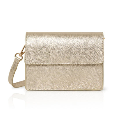 Scarlett - Gold Leather Crossbody Bag