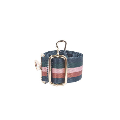 Forest Green Striped Bag Strap