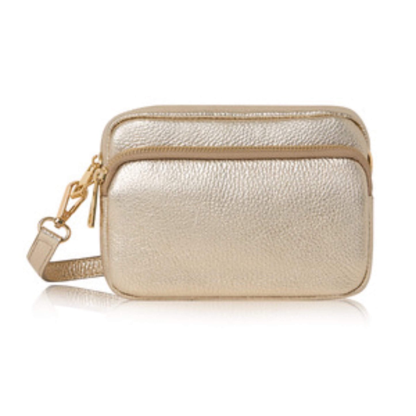 Maggie - Front Pocket Crossbody Bag - Gold
