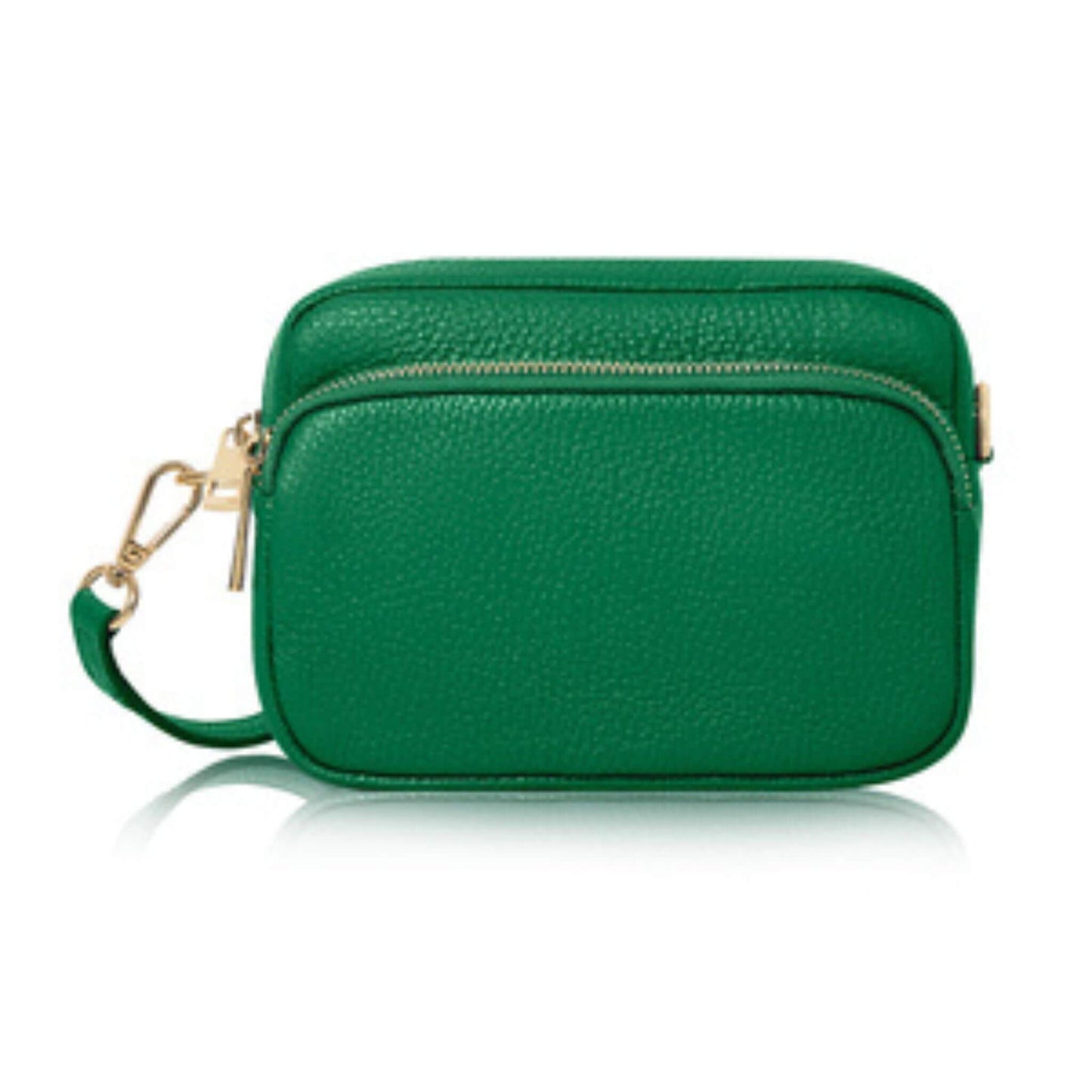 Maggie - Front Pocket Crossbody Bag - Emerald Green