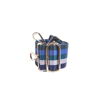 Navy Blue Striped Bag Strap