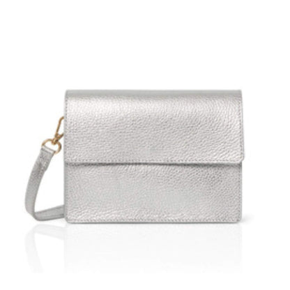 Scarlett - Silver Leather Crossbody Bag
