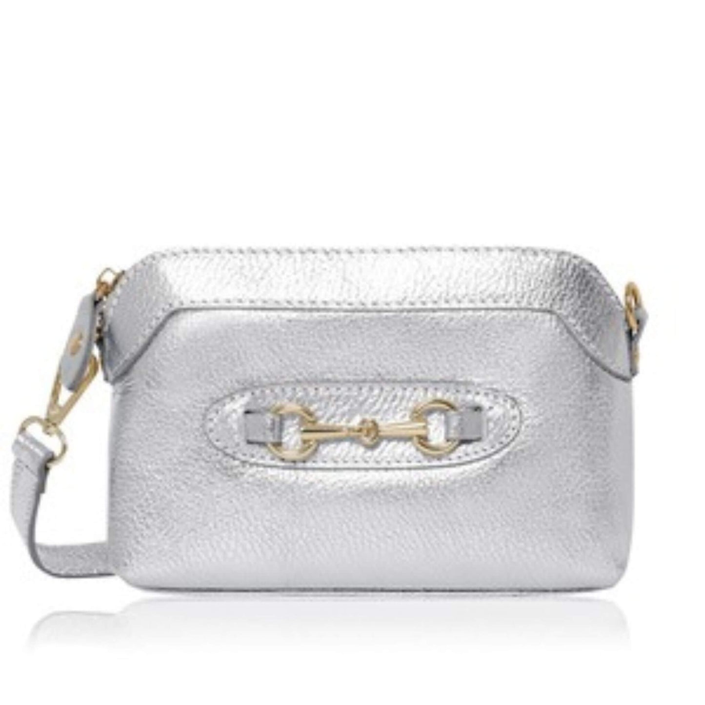Sofia - Silver Leather Bag