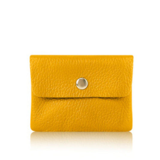 Mustard Yellow Leather Coin Purse