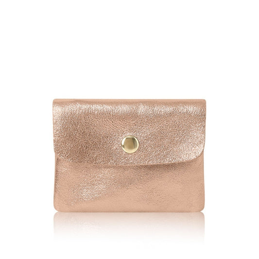 Rose Gold Leather Coin Purse