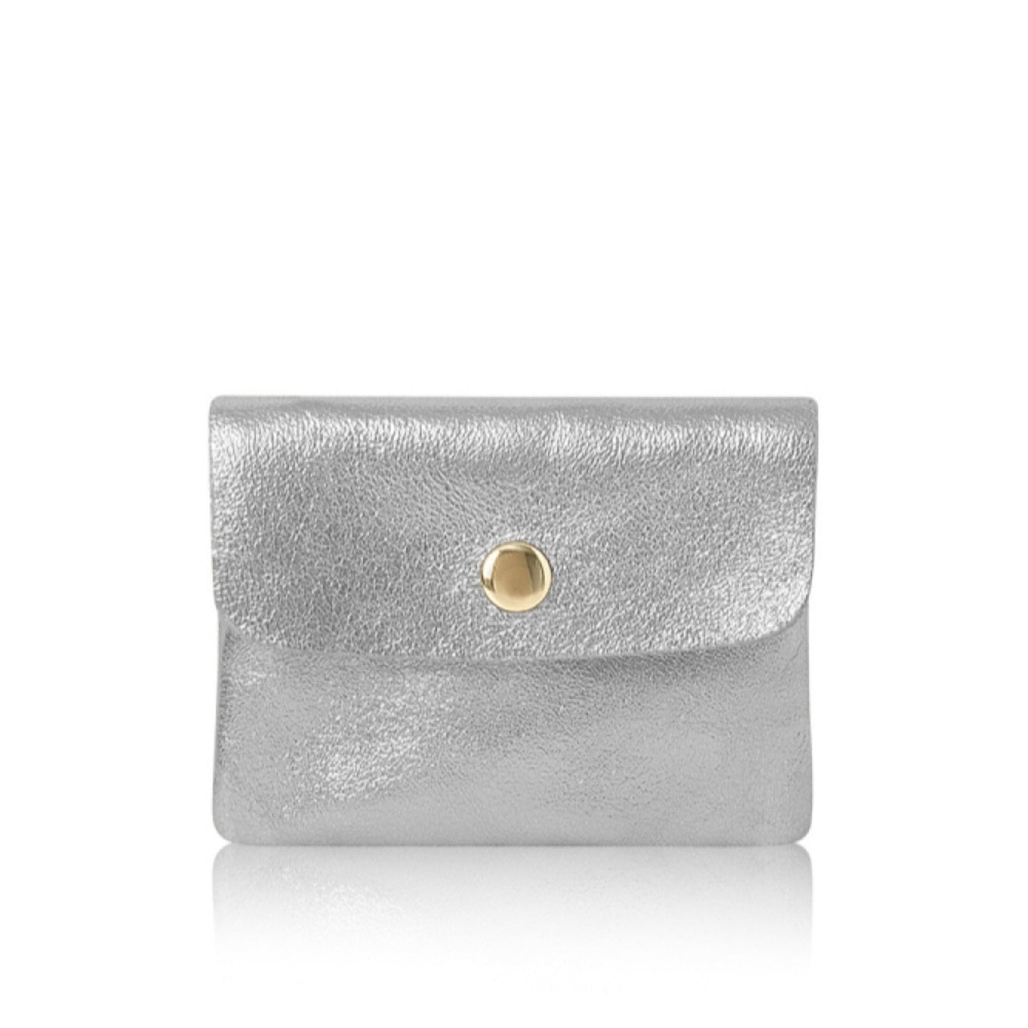 Silver Leather Coin Purse