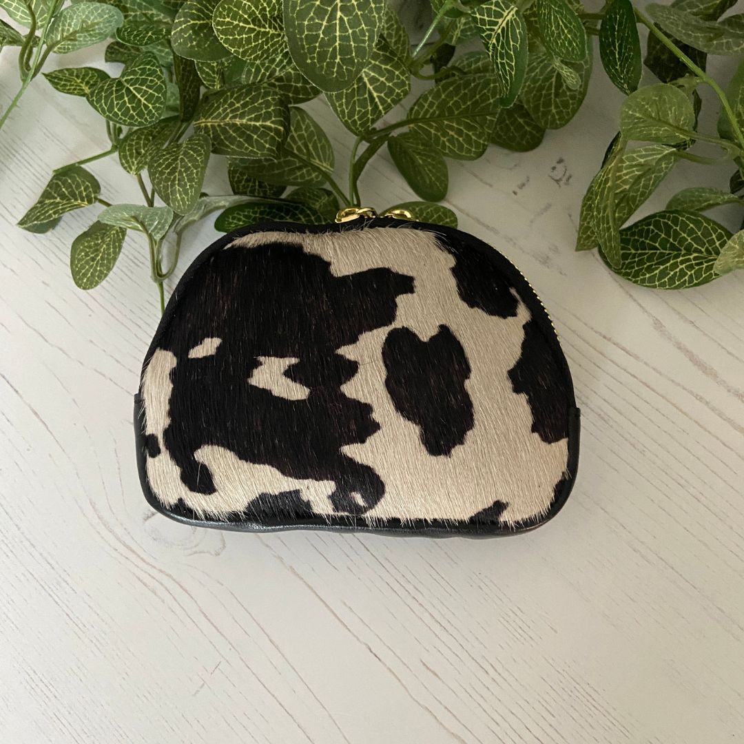 Cow Print Leather Purse