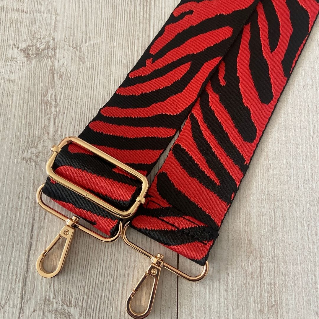 Red Zebra Bag Strap