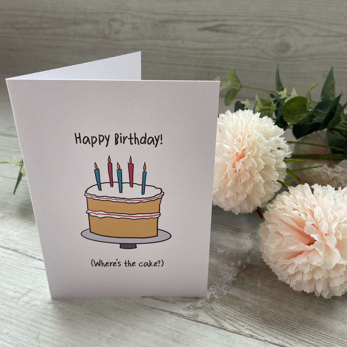 Happy Birthday - Where's the Cake Card